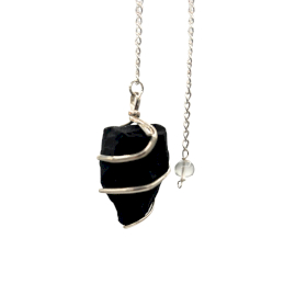 Pendulo Piedra Preciosa en bruto - Agata negra