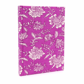 Cuadernos encuadernados en algodon 20x15cm - 96 pag - Fucsia antiguo