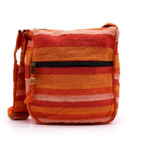 Bolso de Nepal  (correa ajustable) - Naranja Amanecer