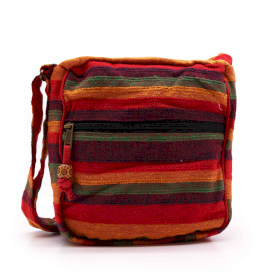 Bolso de Nepal (correa ajustable) - Rojos Atardecer