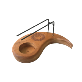 Quemador Palo Santo Lagrima - Madera de Teca - Diseño Yin y Yang