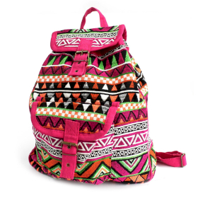 Tejido Jacquard - Mochila Rosada