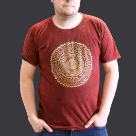 Camiseta Nomad Sari - Pequeña  - Mandala - Granate