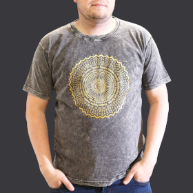 Camiseta Nomad Sari - Pequeña  - Mandala - Gris oscuro