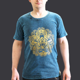 Camiseta Nomad Sari - Pequeña  - Hamsa - Azul