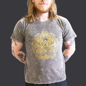 Camiseta Nomad Sari - Pequeña  - Hamsa - Gris oscuro