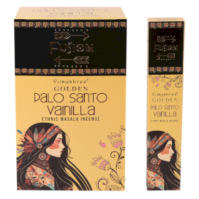 12x Varillas de Incienso de Palo Santo Dorado y Vainilla - 15gr