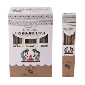 12x Varillas de Resina para Difuminar con Incienso Dorado 30 g (6 unidades)