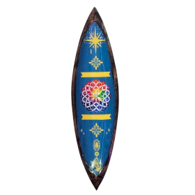 Porta Incienso Esmaltado - Madera de Mango - Mandala
