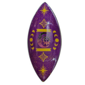 Porta incienso esmaltado - Aluminio - Fases del Sol y de la Luna Morado