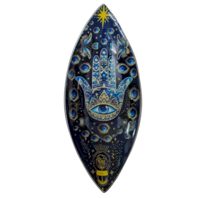 Porta incienso esmaltado - Aluminio - Hamsa Azul