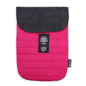Funda Acolchada para Portátil Lavado en Piedra - Rosa Vibrante