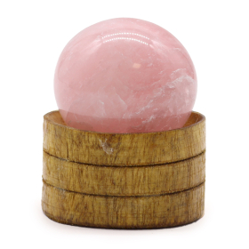 Esfera de cristal de Piedra Natural con base 40 mm  - Cuarzo rosa