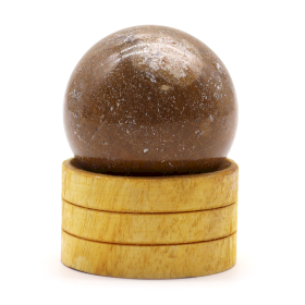 Esfera de cristal de Piedra Natural con base 40 mm - Ágata oceánica