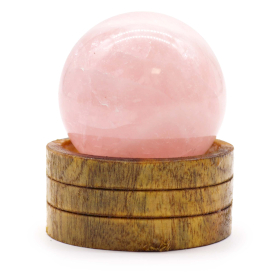Esfera de cristal de Piedra Natural con base 50 mm - Cuarzo rosa