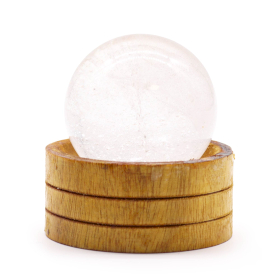 Esfera de cristal de Piedra Natural con base 50 mm - Cuarzo transparente