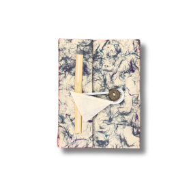 Cuaderno Mediano Lokta - Algodón Azul Mixto