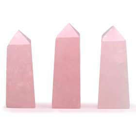 3x Puntas de Obelisco - Cuarzo rosa
