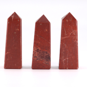 3x Puntas de Obelisco - Jaspe Rojo
