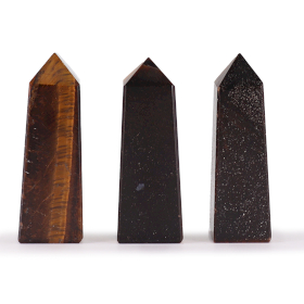 3x Puntas de Obelisco - Ojo de tigre