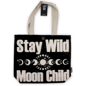 Bolso Tote Básico Icónico  -Sigue siendo salvaje, hijo de la luna - Negro Natural