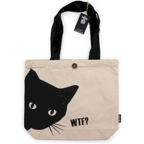 Bolso Tote Básico Icónico - Gato negro - Natural