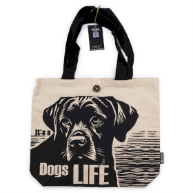 Bolso Tote Básico Icónico - Es una vida de perro - Blanco