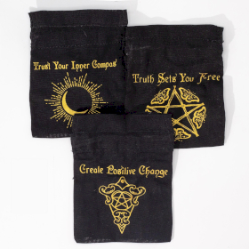 12x Bolsas Esotéricas - Negro  & Dorado (4x 3 diseños)