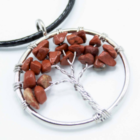 Colgante Árbol de la Vida - Jaspe Rojo
