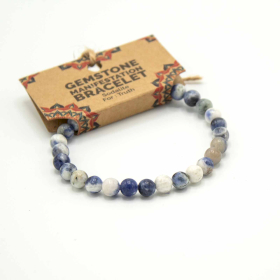 4x Pulsera Manifestación Piedras Preciosas - Sodalita - Verdad