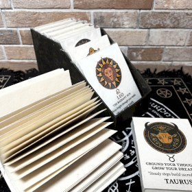 12x Cuadernos Mediano Estilo Tibetano con Signos del Zodiaco