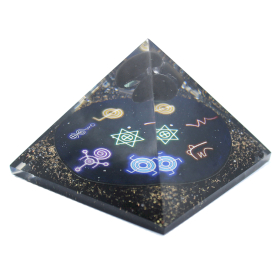 Pirámide de orgonita - Reiki Medianoche - 90 mm