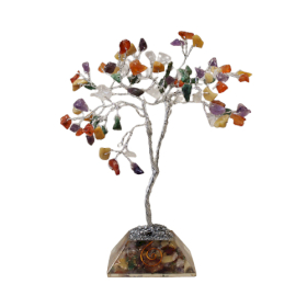 Árbol de Gemas con base de Organita - 80 piedras - Multi