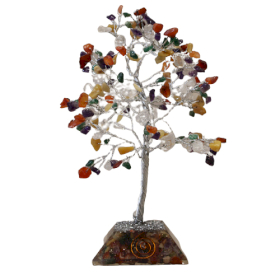 Árbol de Gemas con base de Organita - 160 piedras - Multi