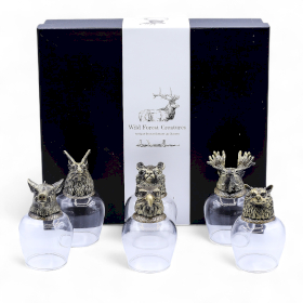 Vasos de Chupito (100 ml) - Criaturas salvajes del bosque - Bronce antiguo