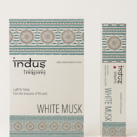 12x Inciensos Tesoros Indus - Almizcle blanco - 15 g