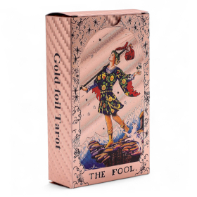 Cartas de Tarot en lámina de oro rosa - Fases lunares - con folleto