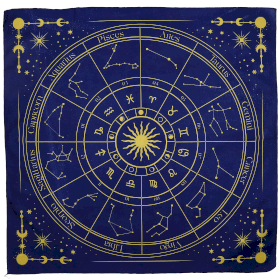 Mantel para Lectura de Tarot - Zodíaco (75 x 75 cm)