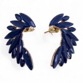 Pendientes de Cristal  Vintage - Alas de ángel - Azul