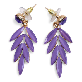Pendientes de Cristal  Vintage   - Hadas - Lavanda
