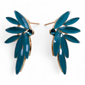 Pendientes de Cristal  Vintage   - Hadas - Verde Turquesa