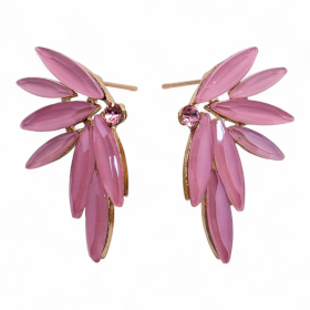 Pendientes de Cristal  Vintage   - Hadas - Cuarzo Rosa