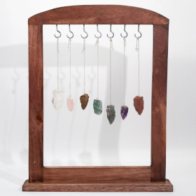 Pack de Inicio Péndulos de Cristales + Soporte Marrón