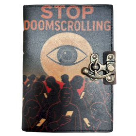 Cuadernos con Impresión en Cuero - Deja de Hacer Doomscrolling