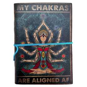 Cuadernos de Cuero Estampado- Mis chakras están Alineados