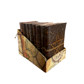 8x Cuadernos de Cuero - Esotérico Pequeños Surtido - Expositor
