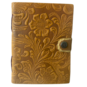 Cuadernos de Cuero - Patrón Floral Beige