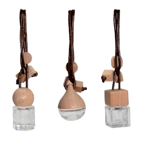 12x Difusores de Coche Rellenable  - Transparente  - 8 ml - (3 diseños surtidos x 4)