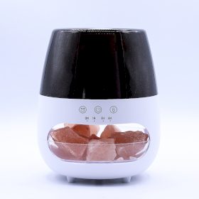 Difusor de Aroma de Sal de roca con efecto de llama – USB blanco – Cambia de color y temporizador
