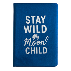 Cuaderno de Terciopelo - Mantente salvaje, niño de la luna - 80 páginas - Azul oscuro